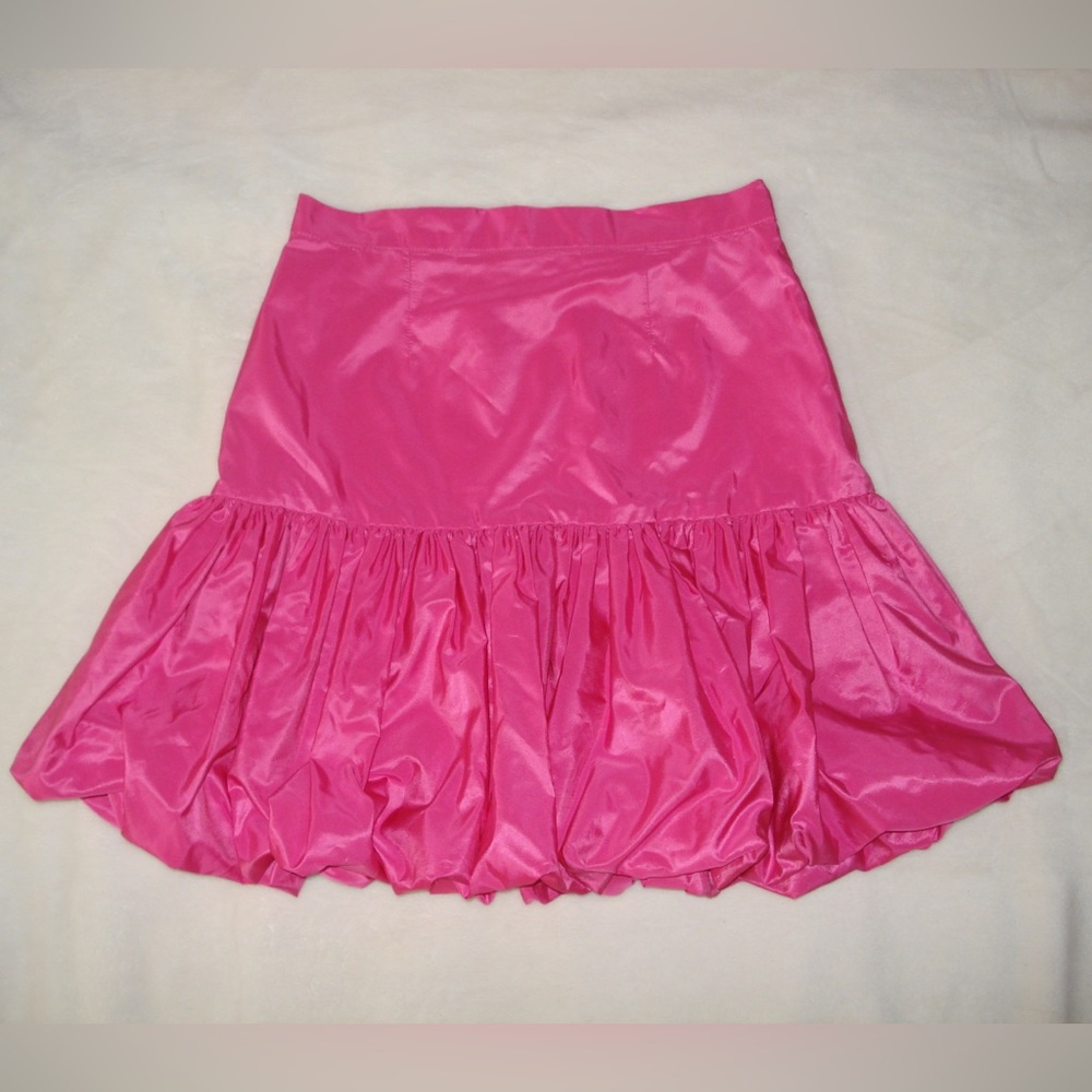 Stella McCartney bubble hem silk taffeta skirt